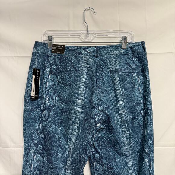 Larry Levine Navy Grey Ankle Slim Leg Pants Sz 10 NWT - Picture 9 of 13